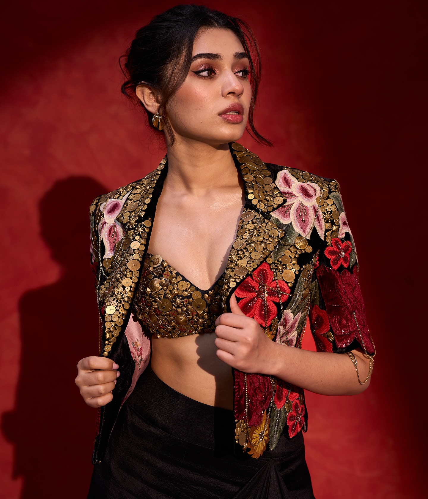Krithi Shetty Stunning Black & Gold Look; See PICS