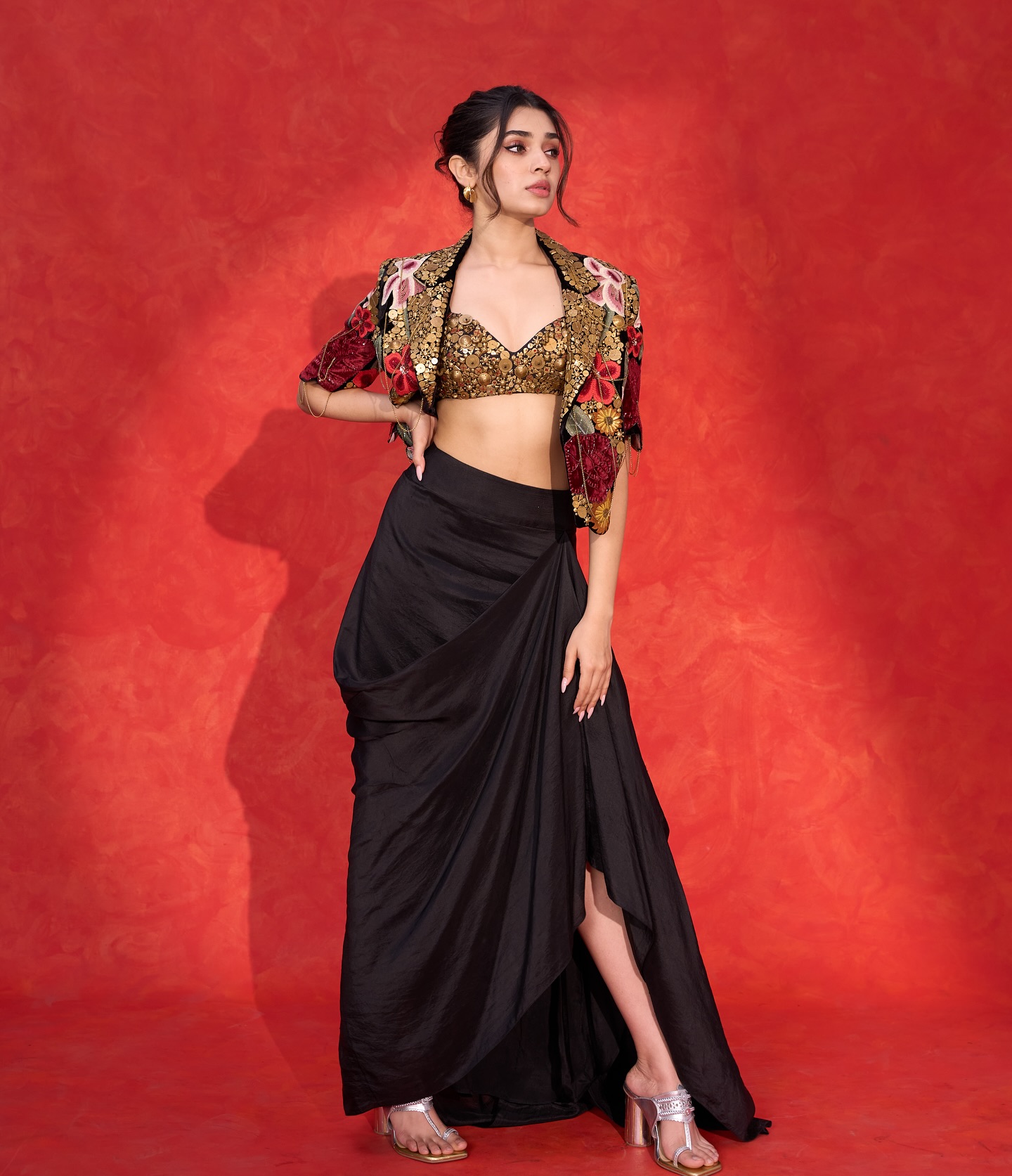 Krithi Shetty Stunning Black & Gold Look; See PICS