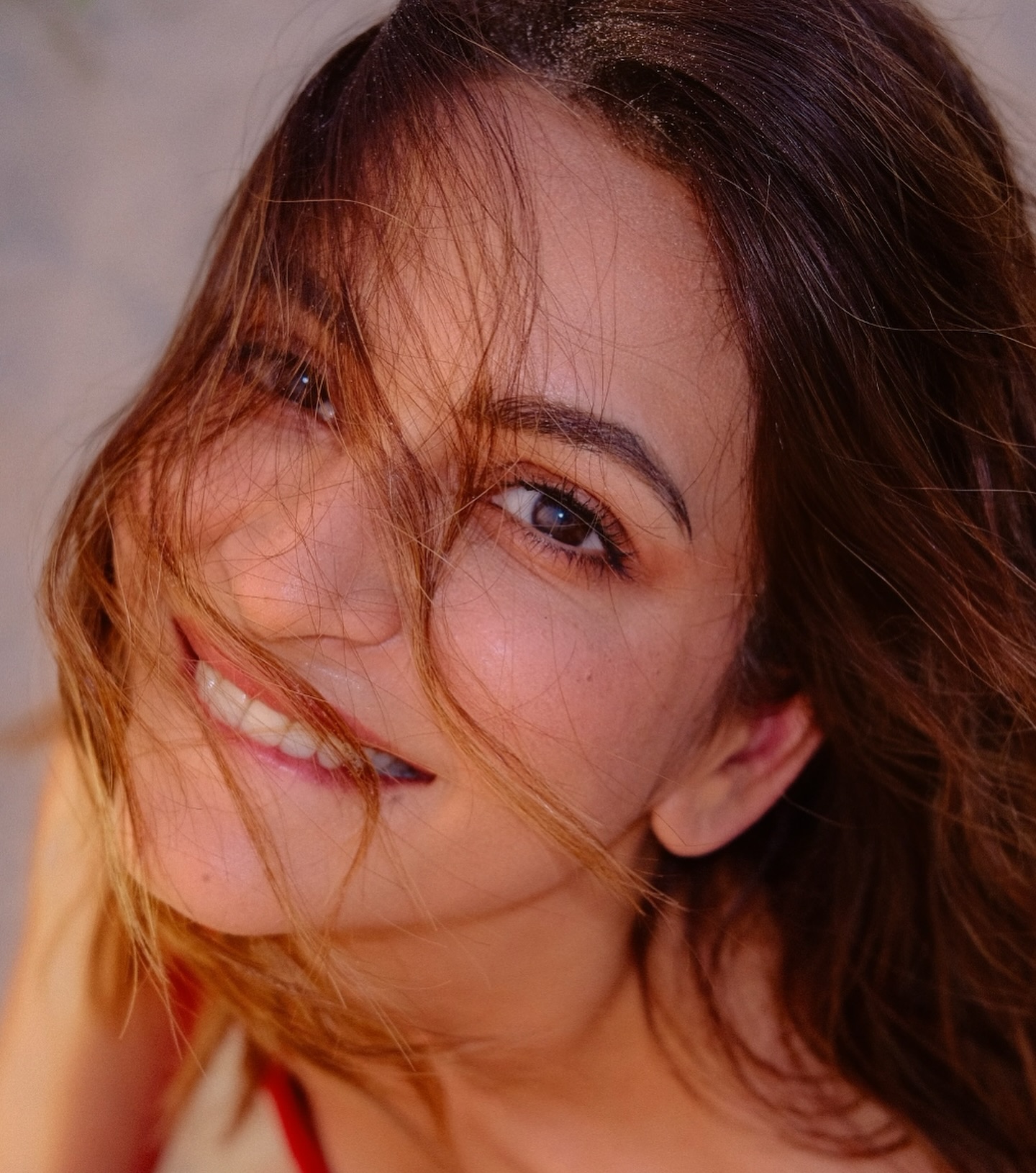 Kriti Kharbanda Shines In Red Swimsuit During Beach Vacation