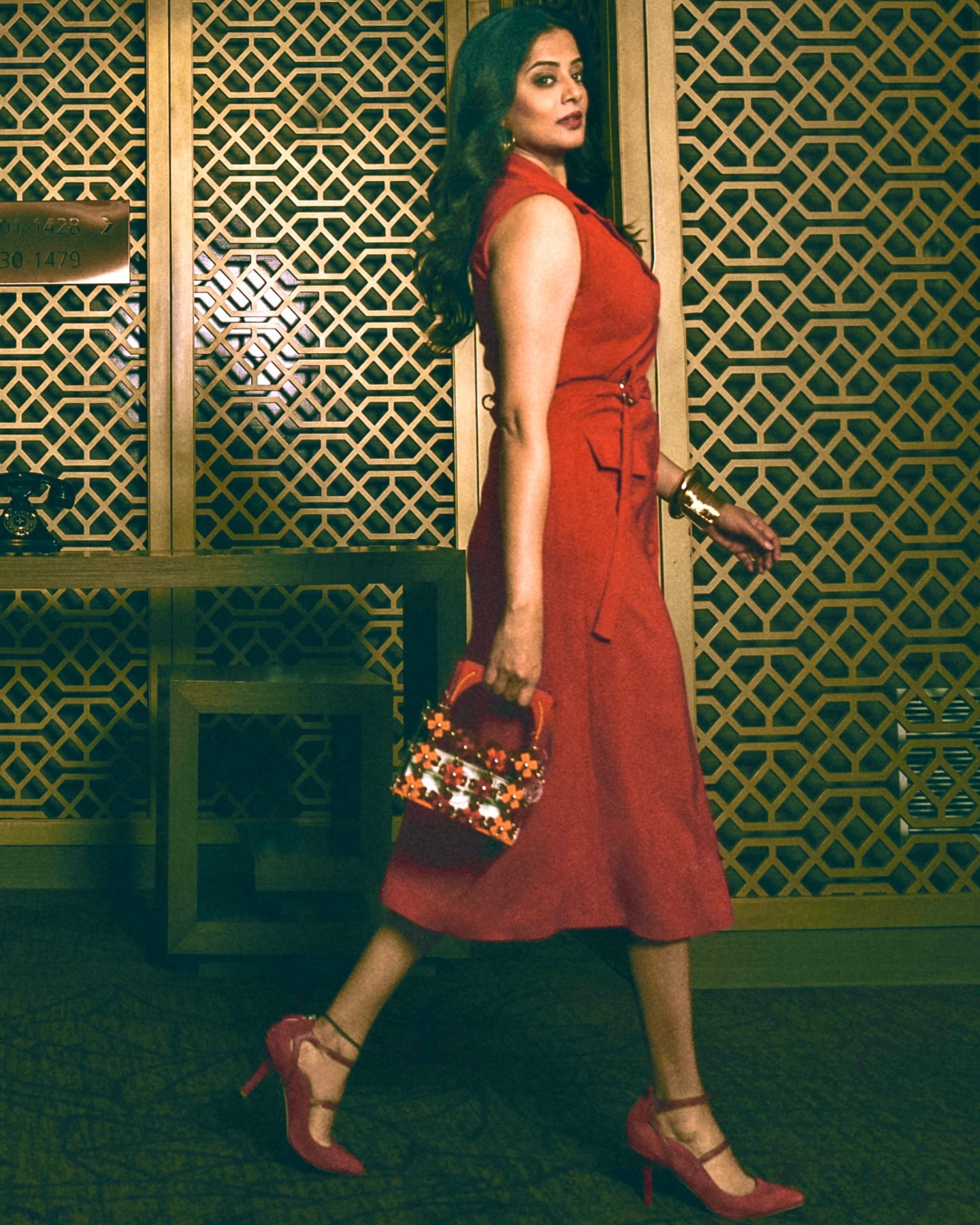 Priyamani Stuns In A Bold Red Dress Latest Photoshoot Look