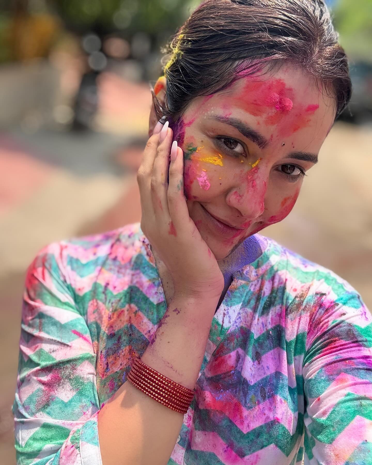 Raashii Khanna's Vibrant Holi 2025 Celebration with Family and Friends