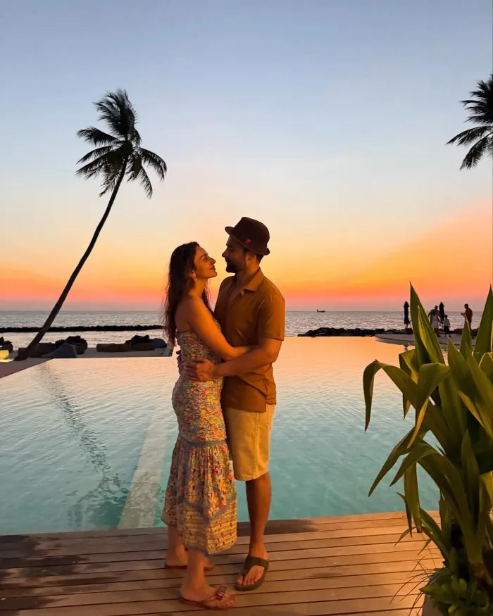 Rakul Preet Singh and Jackky Bhagnani Enjoy Joyous Family Time in the Maldives.