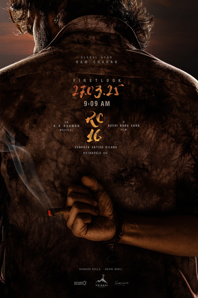 Ramcharan's Peddi first look poster out on his birthday