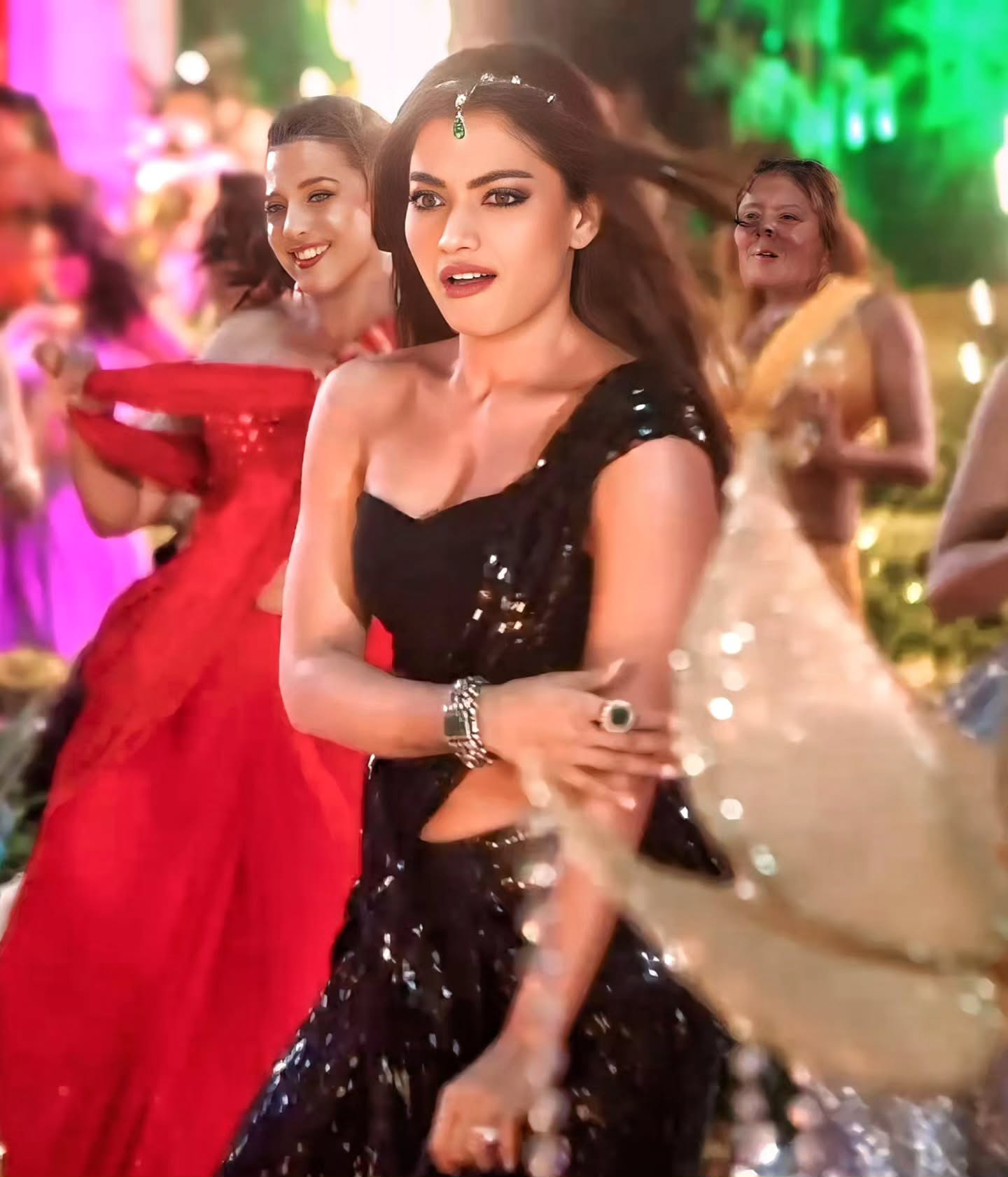 Rashmika Mandanna in behind the scenes photos of Zohra Zabeen song from the film Sikandar