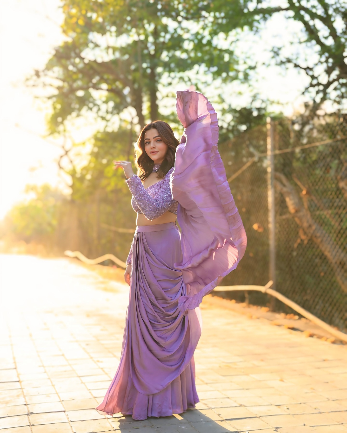 Rubina Dilaik Radiates Charm In A Mesmerizing Lavender Outfit