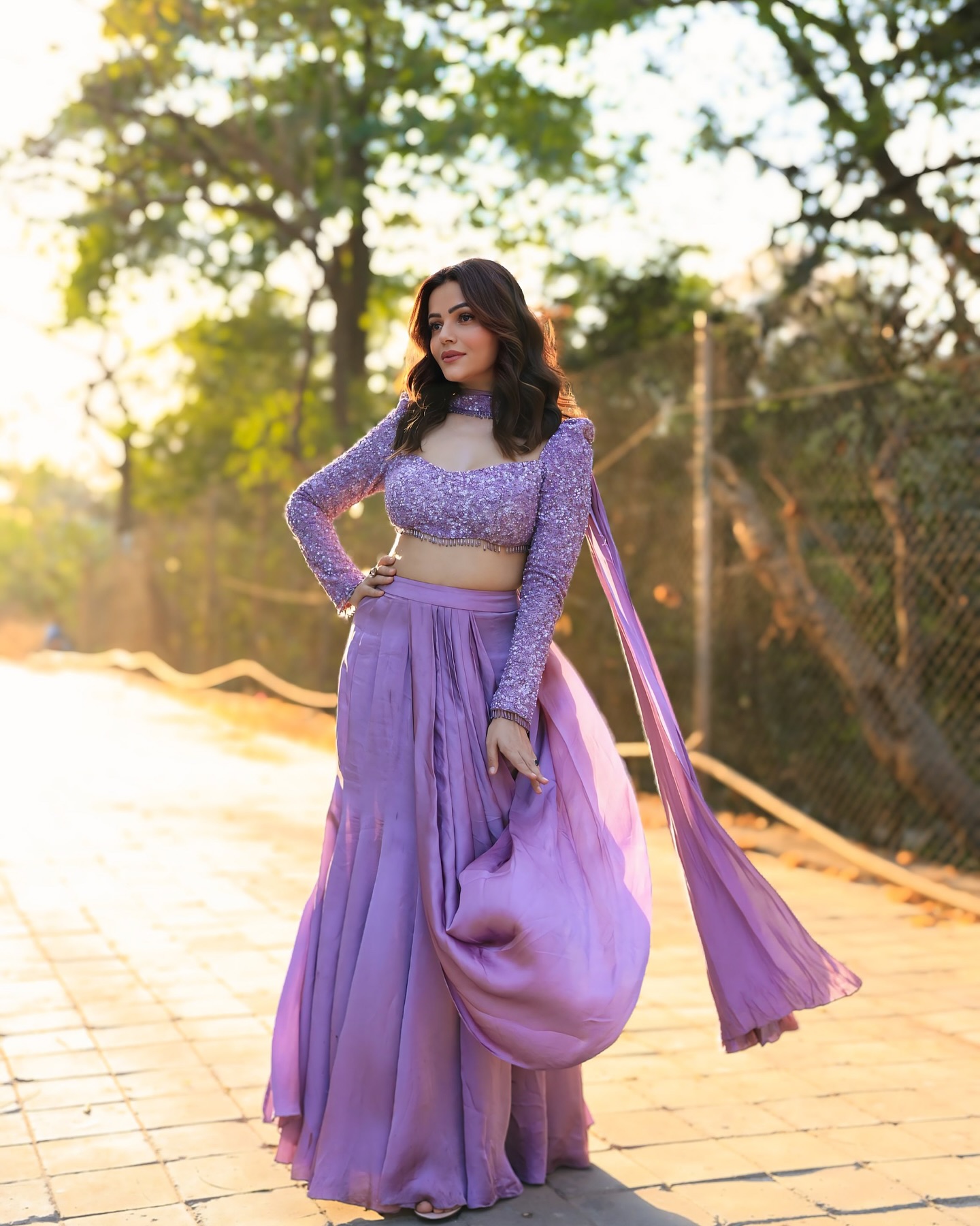 Rubina Dilaik Radiates Charm In A Mesmerizing Lavender Outfit