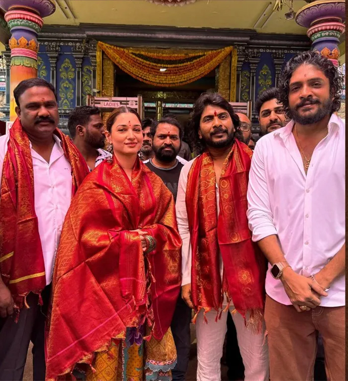 Tamannaah and team seeks blessings at Peddamma thalli temple for odela- 2
