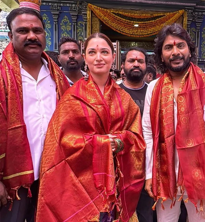 Tamannaah and team seeks blessings at Peddamma thalli temple for odela- 2