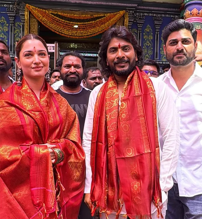 Tamannaah and team seeks blessings at Peddamma thalli temple for odela- 2