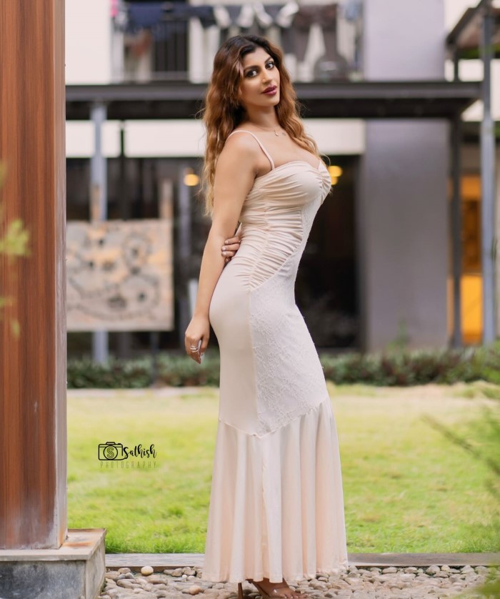 Yashika Aannand Shines In White Bodycon Dress Photoshoot