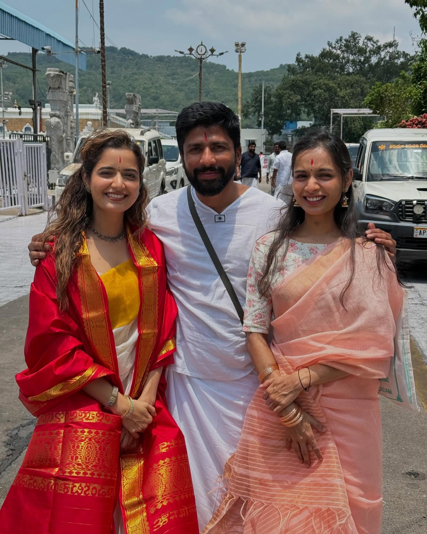 Ashika Ranganath Visits tirumala Tirupati with Sister Anusha
