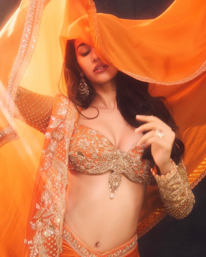 Disha Patani Sets Fashion Goals With Her Stunning Orange Saree Look