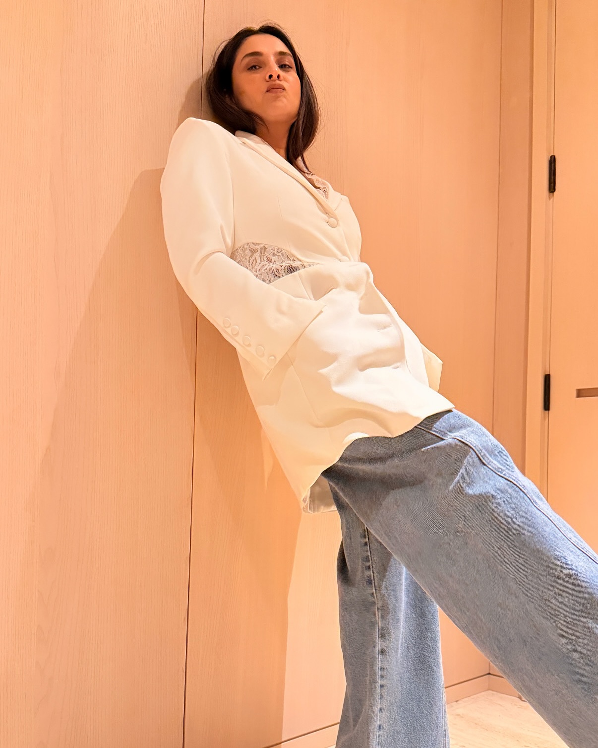 Divya Spandana’s Oversized Blazer & Denim Baggy Jeans Baggy Is a Style Statement