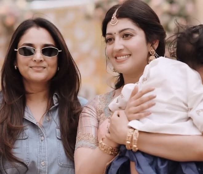 Pranitha Subhash Celebrates Son's Naming Ceremony In Bangalore