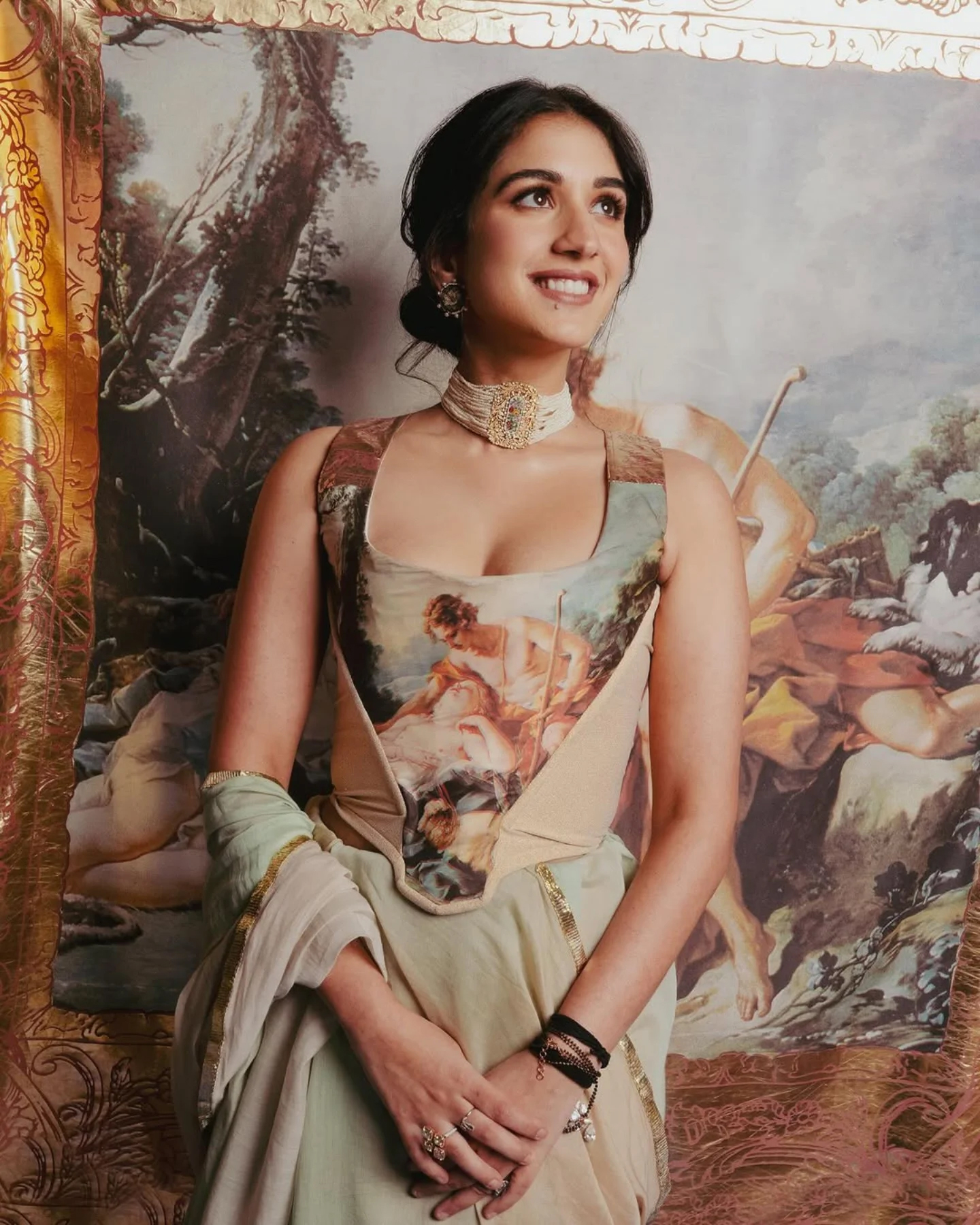 Radhika Merchant Revives Vintage Couture With Pastel Perfection