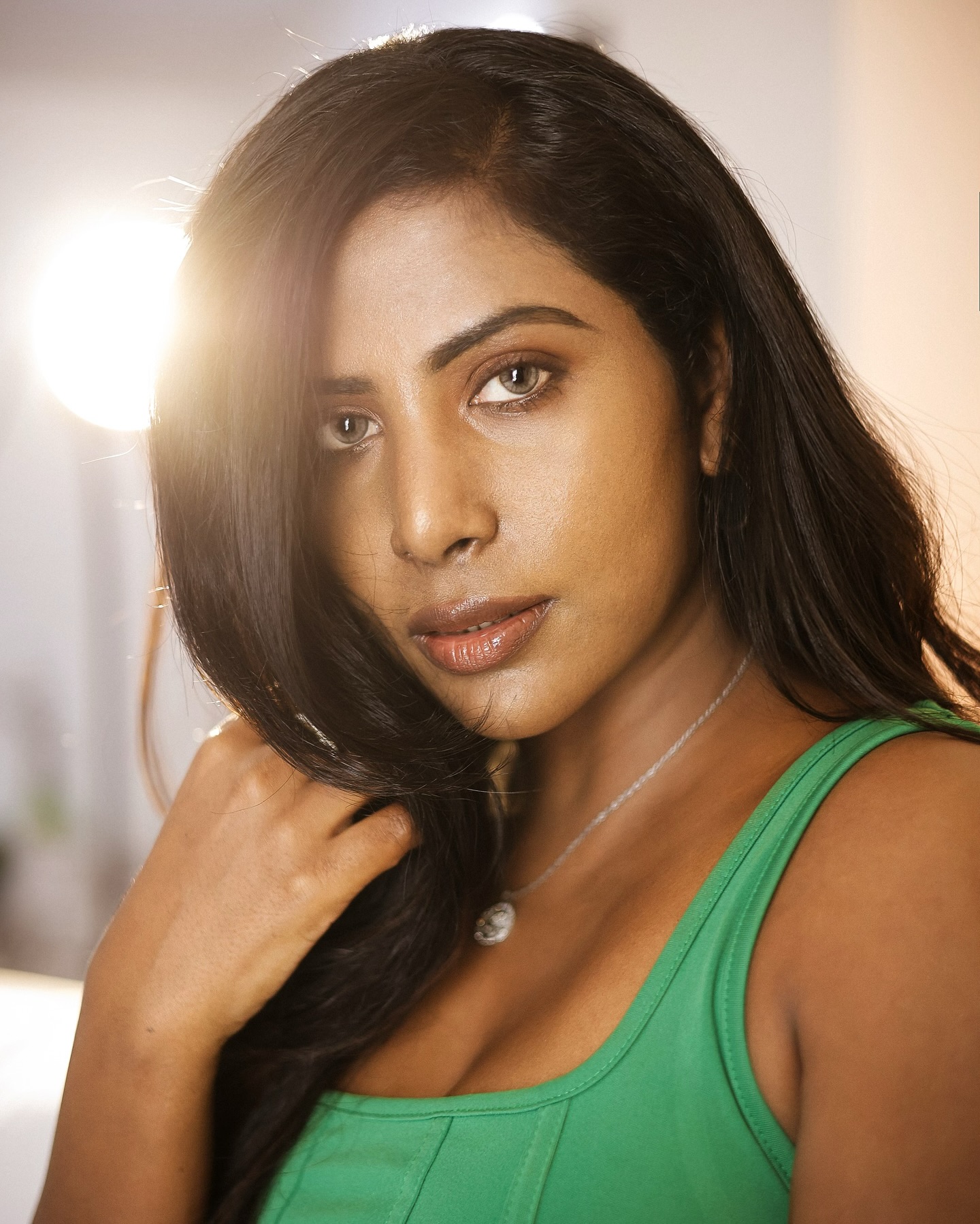 Suvitha Rajendran’s Latest Look In Green Corset Top And Jeans