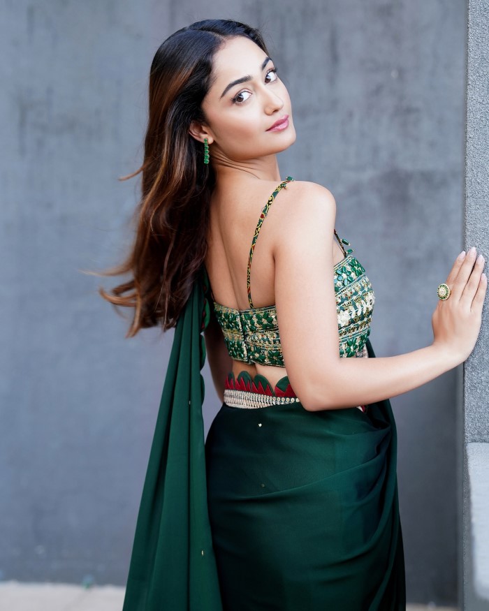 Tridha Choudhury Dazzles In Green Saree, Redefining Grace With Simplicity