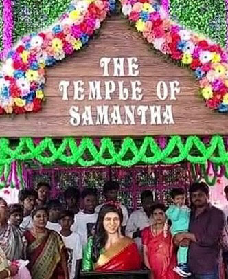 Fan Builds Temple for Samantha Ruth Prabhu On her 38th Birthday In Andhra Pradesh