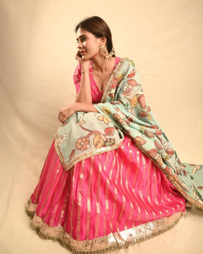 Hebah Patel A Stunning Blend Of Tradition And Modern Elegance