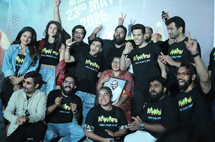 The cast of Kapkapiii attends the trailer launch event in style