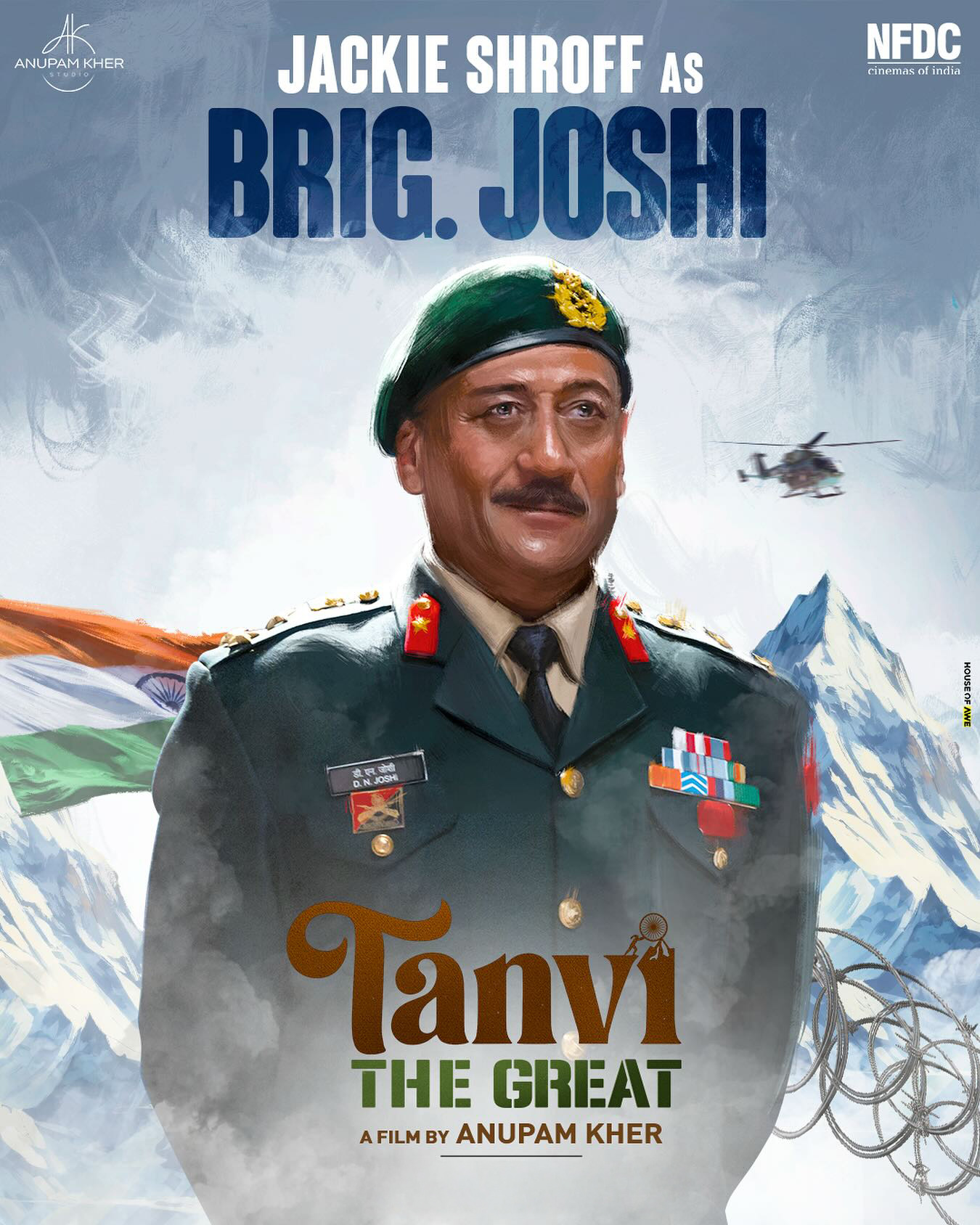 Jackie Shroff commands the screen as Brig. Joshi in Tanvi The Great