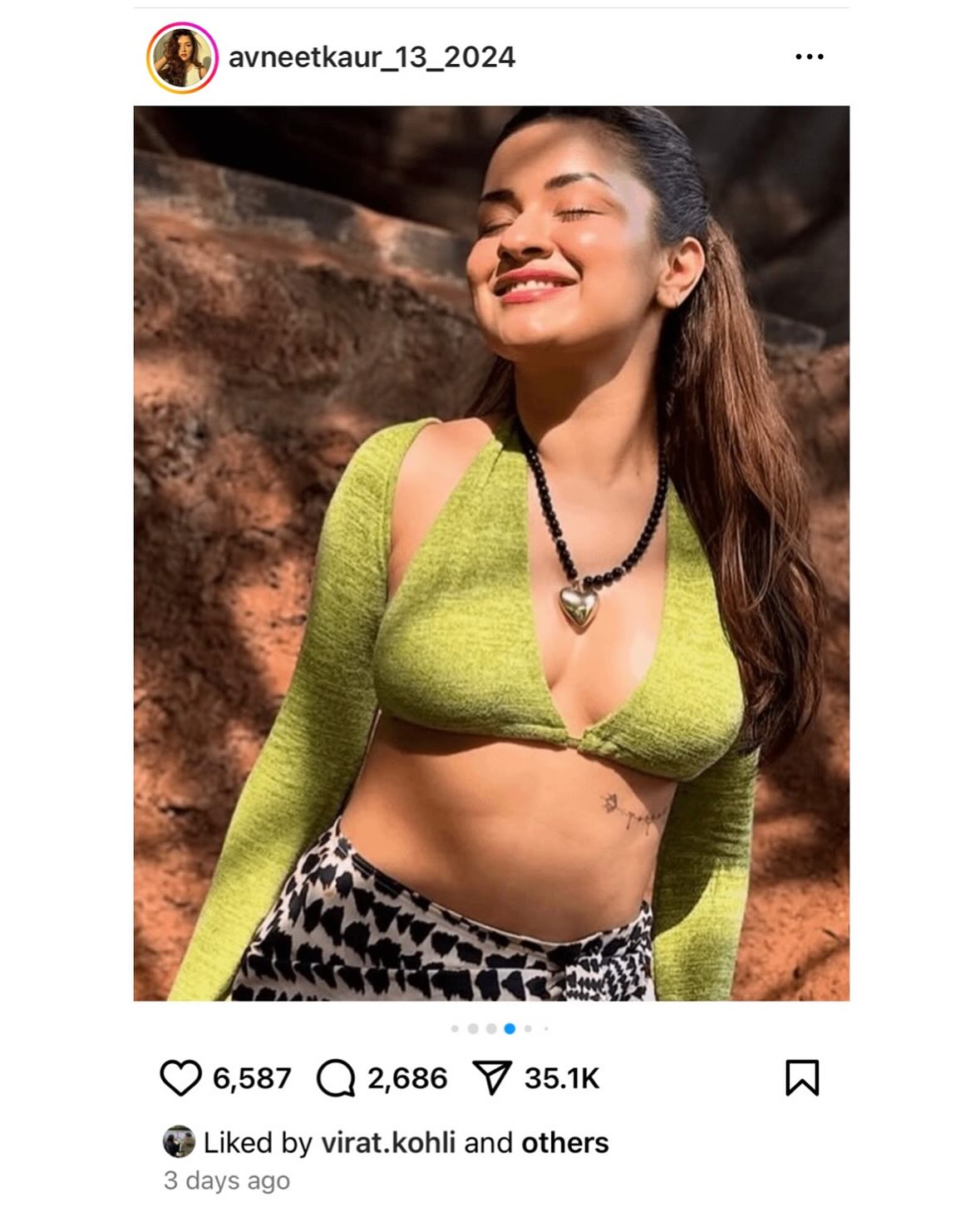Virat Kohli Likes Avneet Kaur’s Fan Page Pic!! Creates A Stir Online!