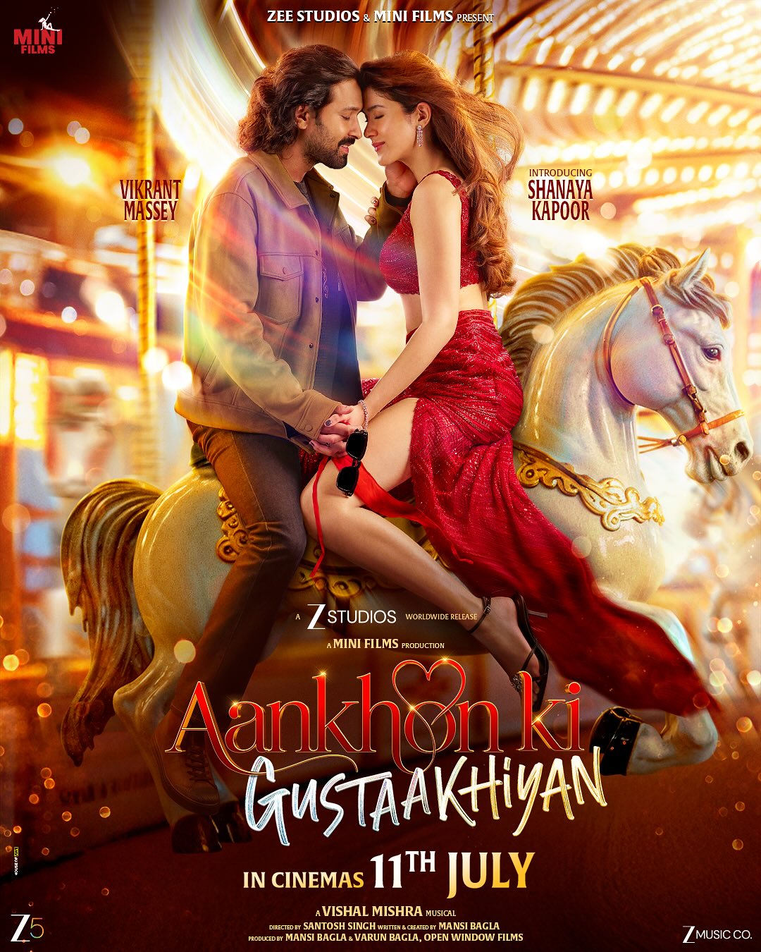 Official movie poster featuring Vikrant Massey and Shanaya Kapoor in a heartfelt pose