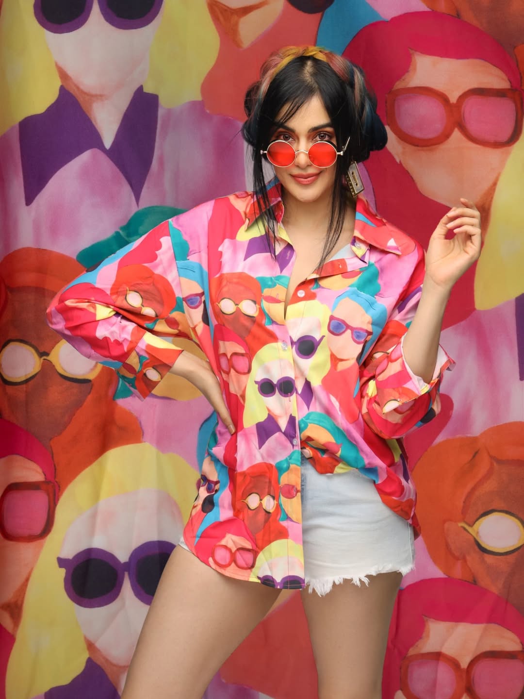 Adah Sharma is the queen of “sunglasses and statements”–because why just exist when you can strut around like a rainbow that knows it’s fabulous