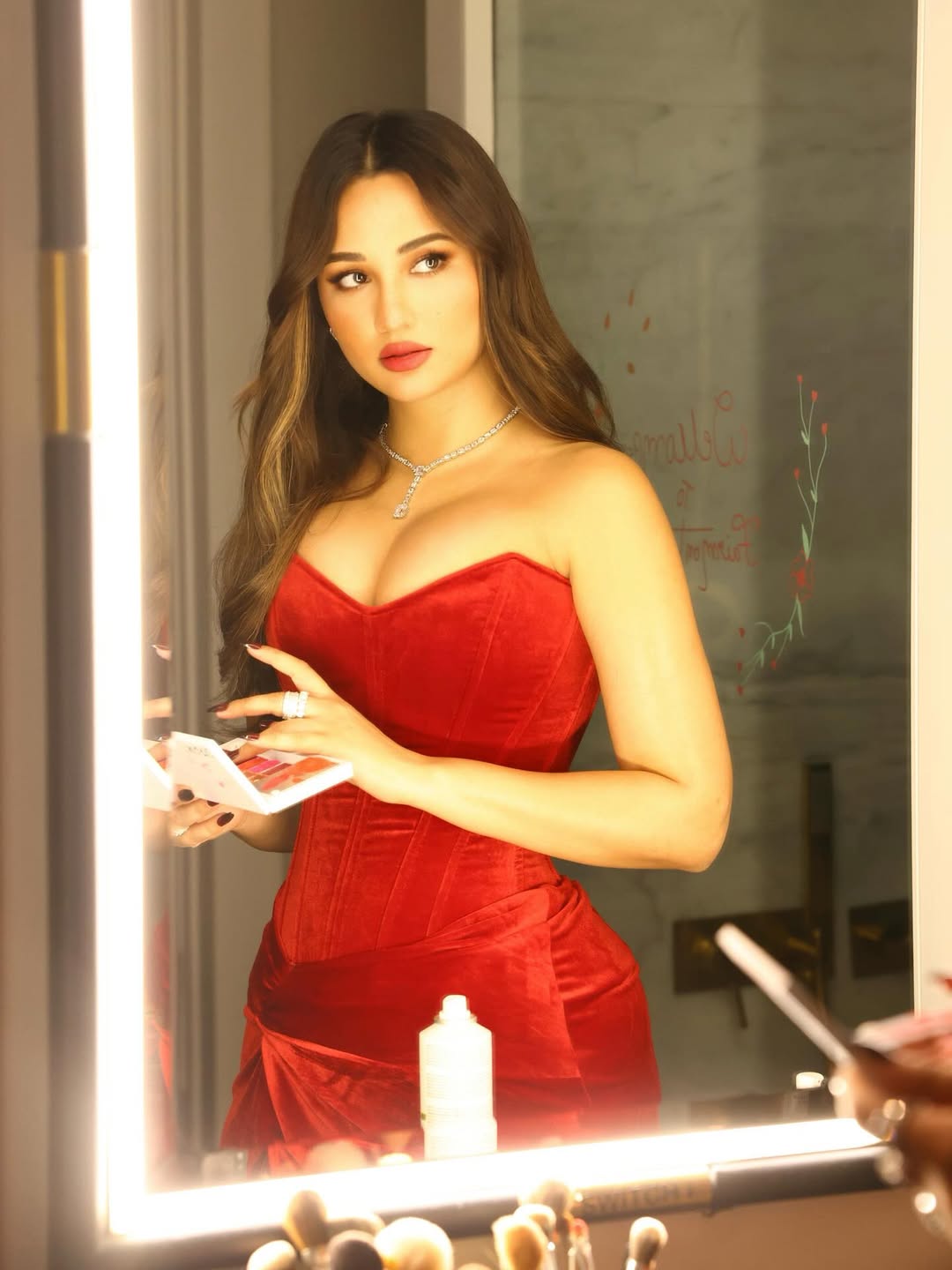 Akanksha Sharma stuns in bold red–because when confidence meets couture, compliments are inevitable