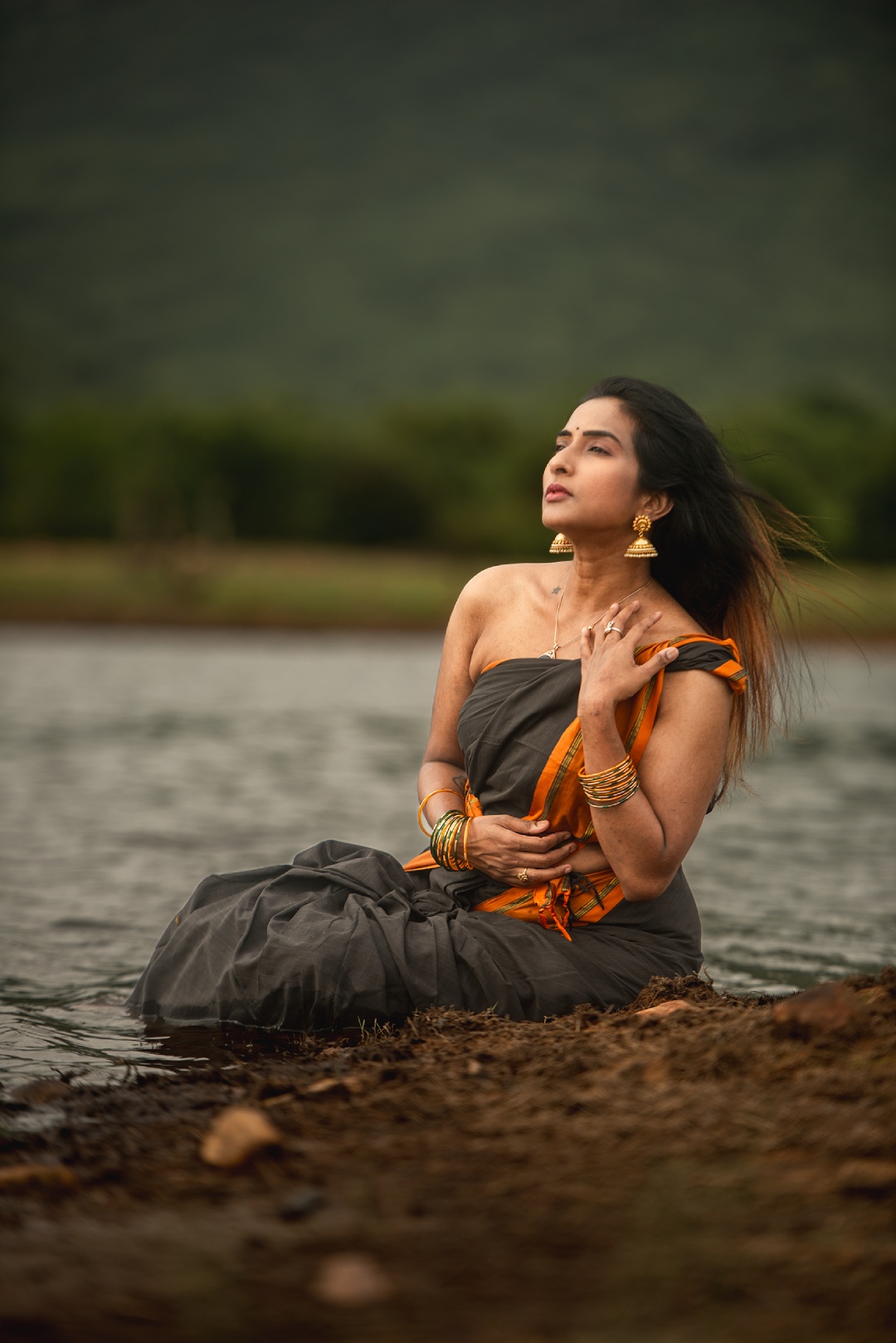 Dr. Ramya Ramakrishna isn’t just serving looks-she’s dishing out divine energy with a side of storm-proof saree sass