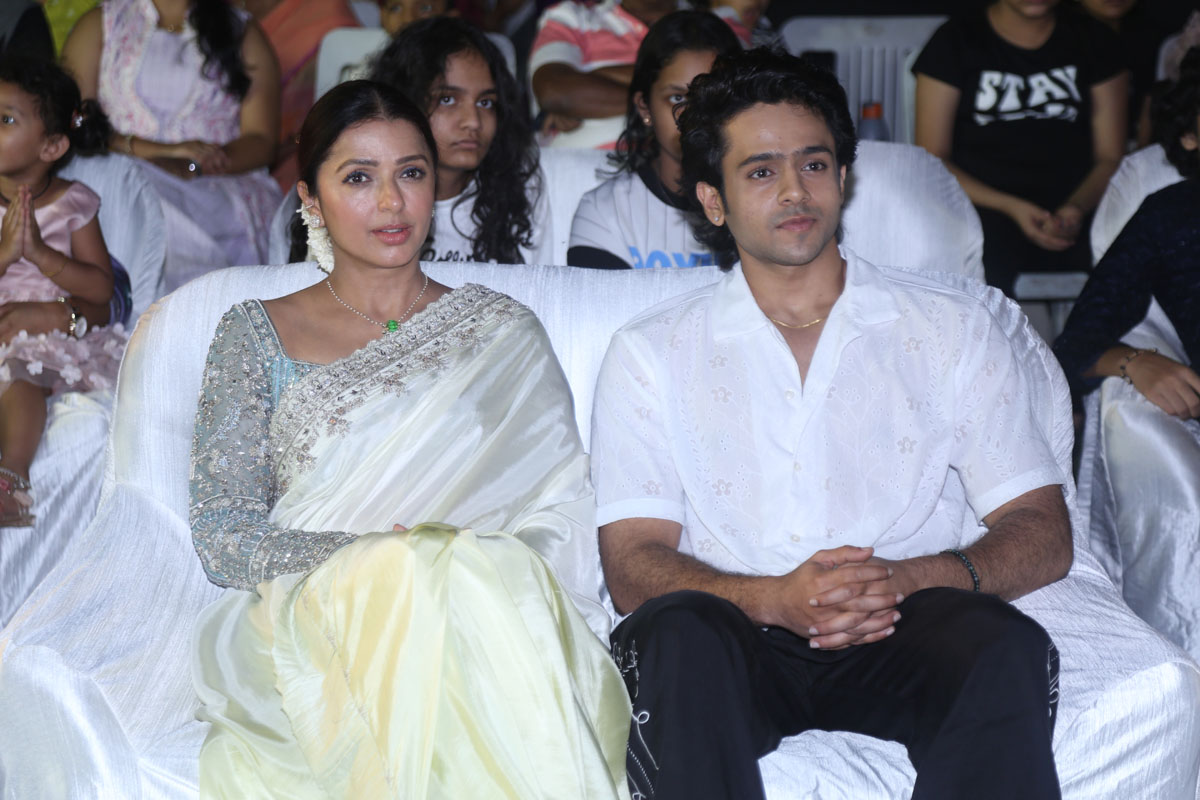 Lead pair Bhumika Chawla and Vignesh Gavireddy were seen seated together during the event, sharing laughs and exchanging views on the film’s music and message