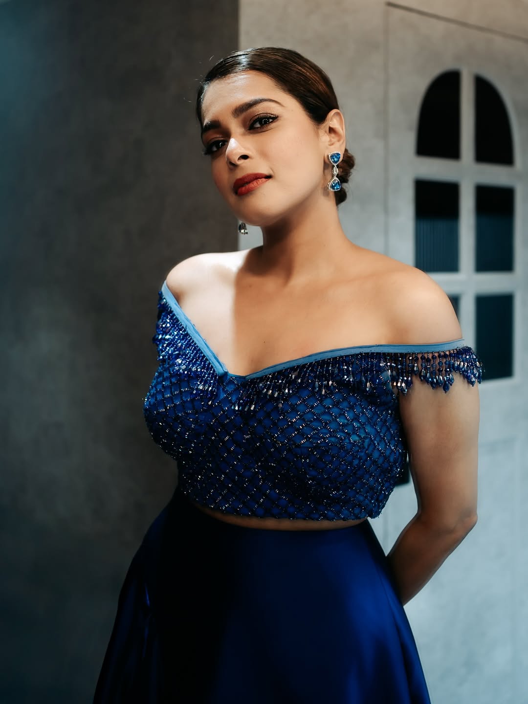 Serving blue bombshell realness-Kiki didn’t come to blend in, she came to blue them all away