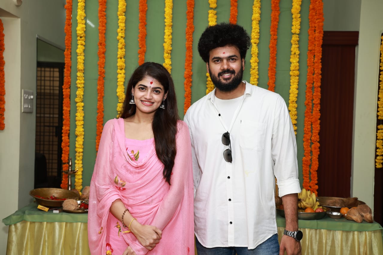 Actor Supraj and actress Sangeerthana Vipin pose together during the launch of Payanam