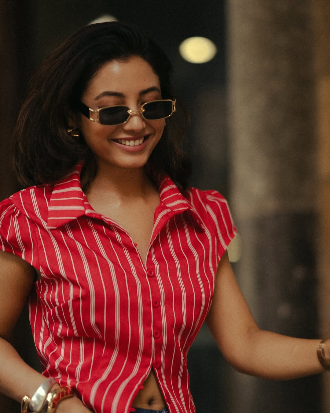 With sunglasses, a radiant smile, and unshakable confidence, Surabhi Das is turning the alley into a runway