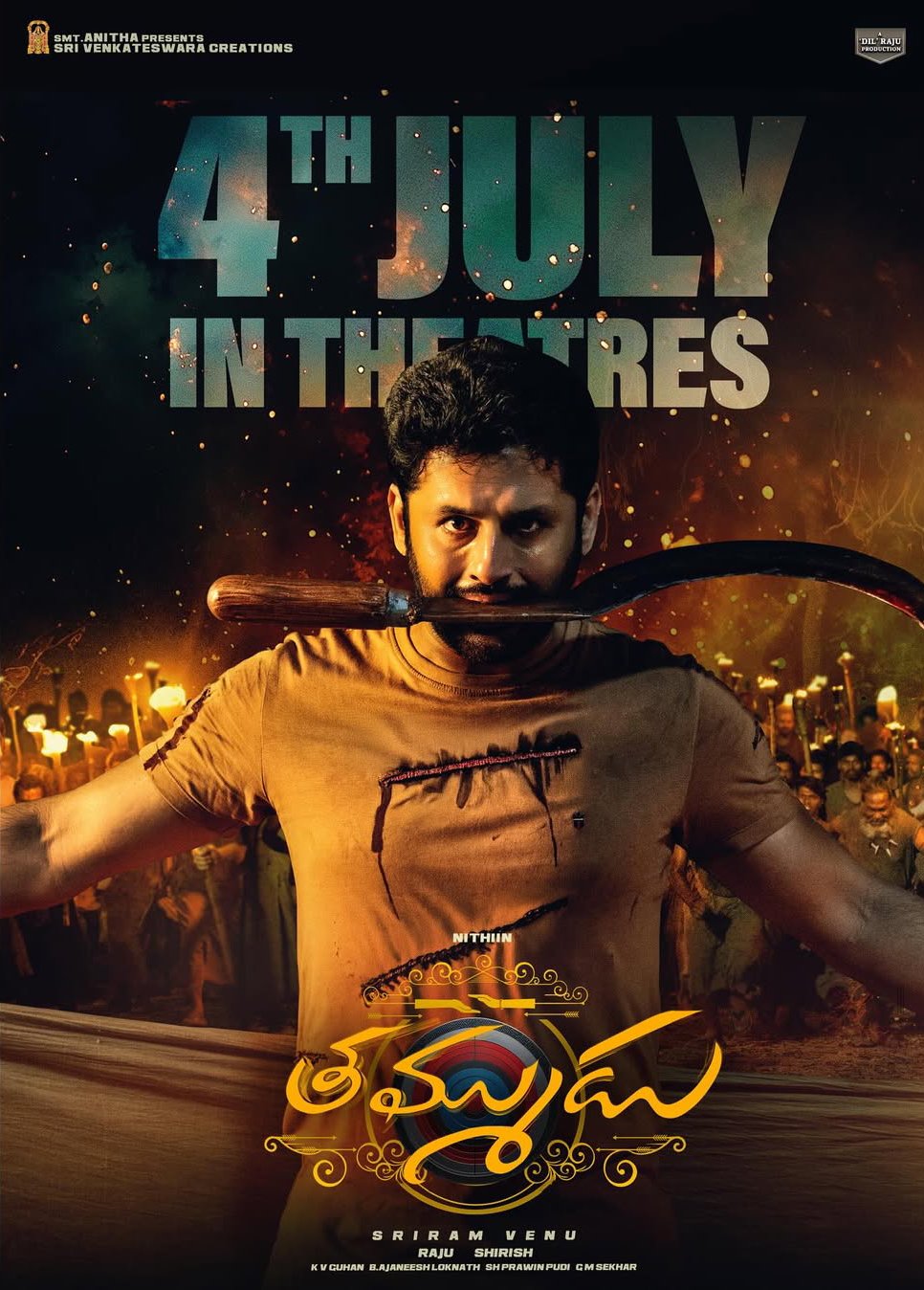 Fierce eyes, sharper aim–Nithiin’s war cry echoes through the streets