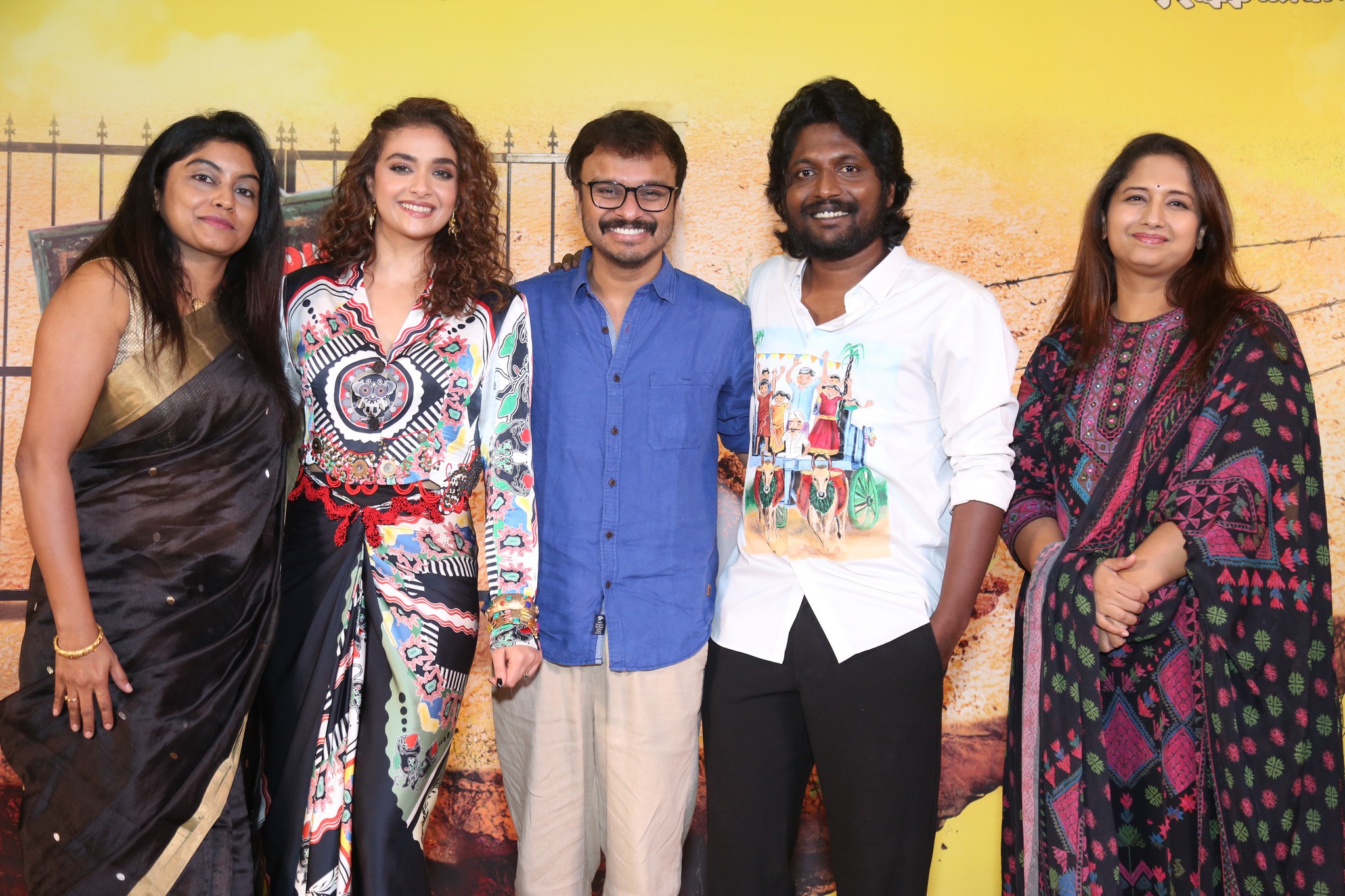 The movie’s cast gathered for a photo op, posing confidently during the media interaction session