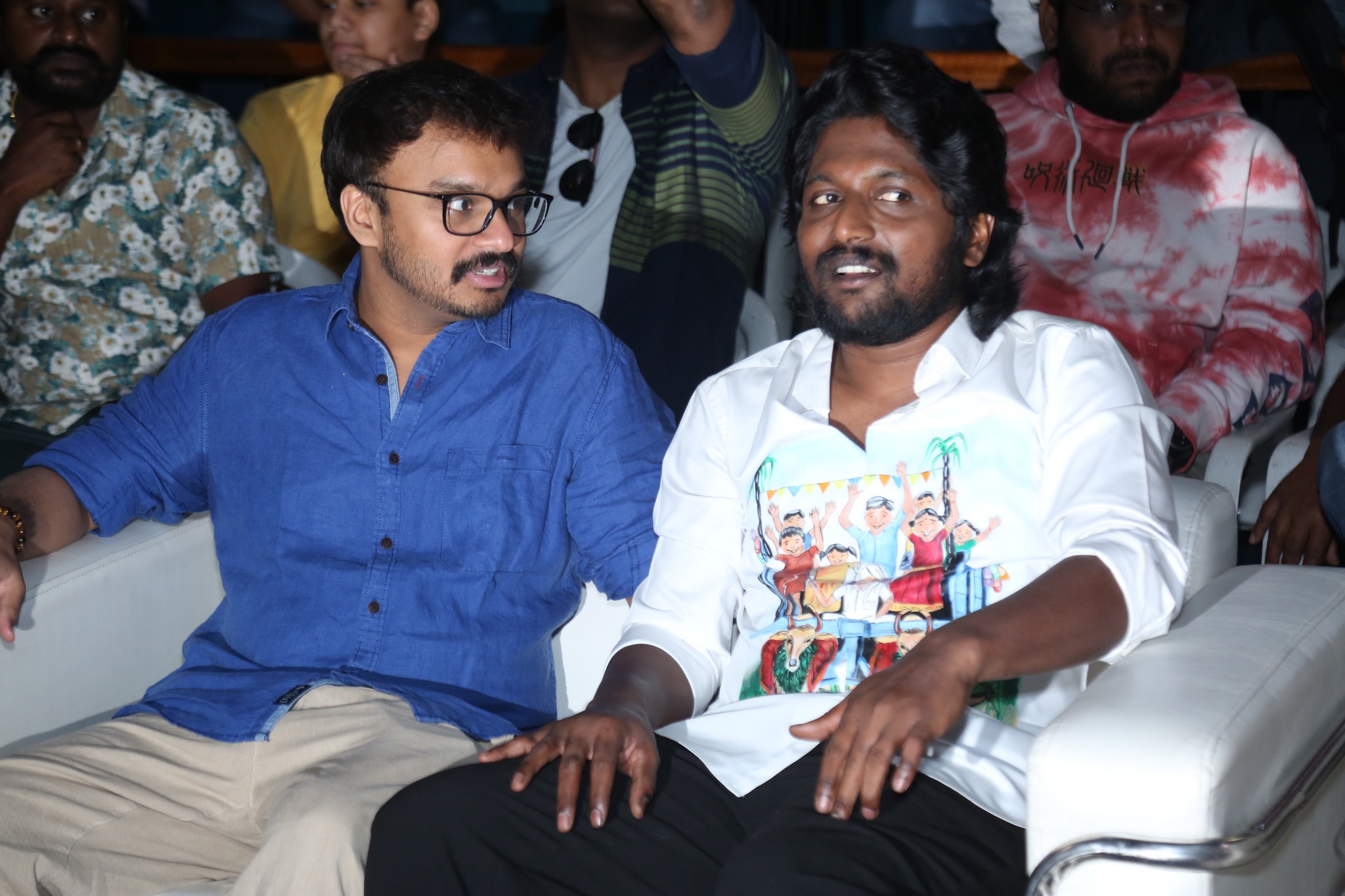 Director Ani I.V. Sasi and Suhas were seen in an engaging conversation, possibly exchanging thoughts about the film’s journey