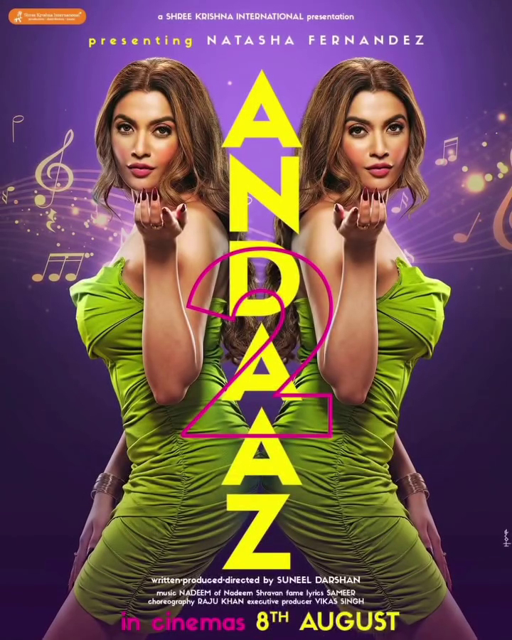 Natasha Fernandez takes center stage in the newly released Andaaz 2 poster.