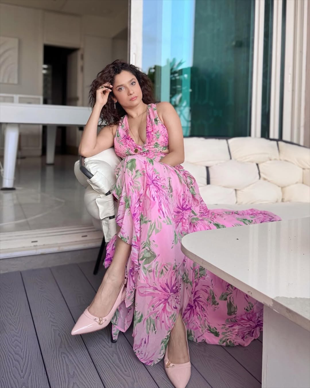 Ankita Lokhande redefines relaxed elegance in a floral masterpiece–because sometimes, the best style is a perfect blend of poise, playfulness, and a splash of pink!