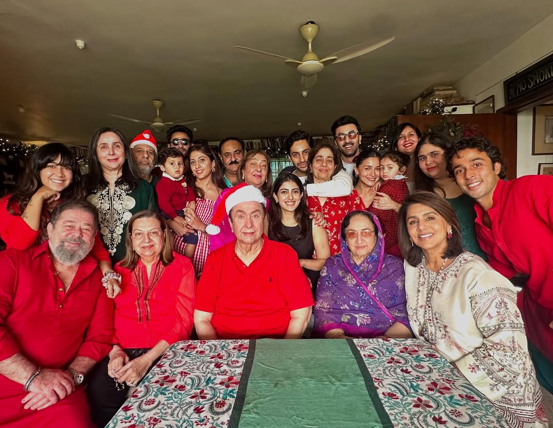 The Kapoor family coming together to celebrate the Christmas festivities.