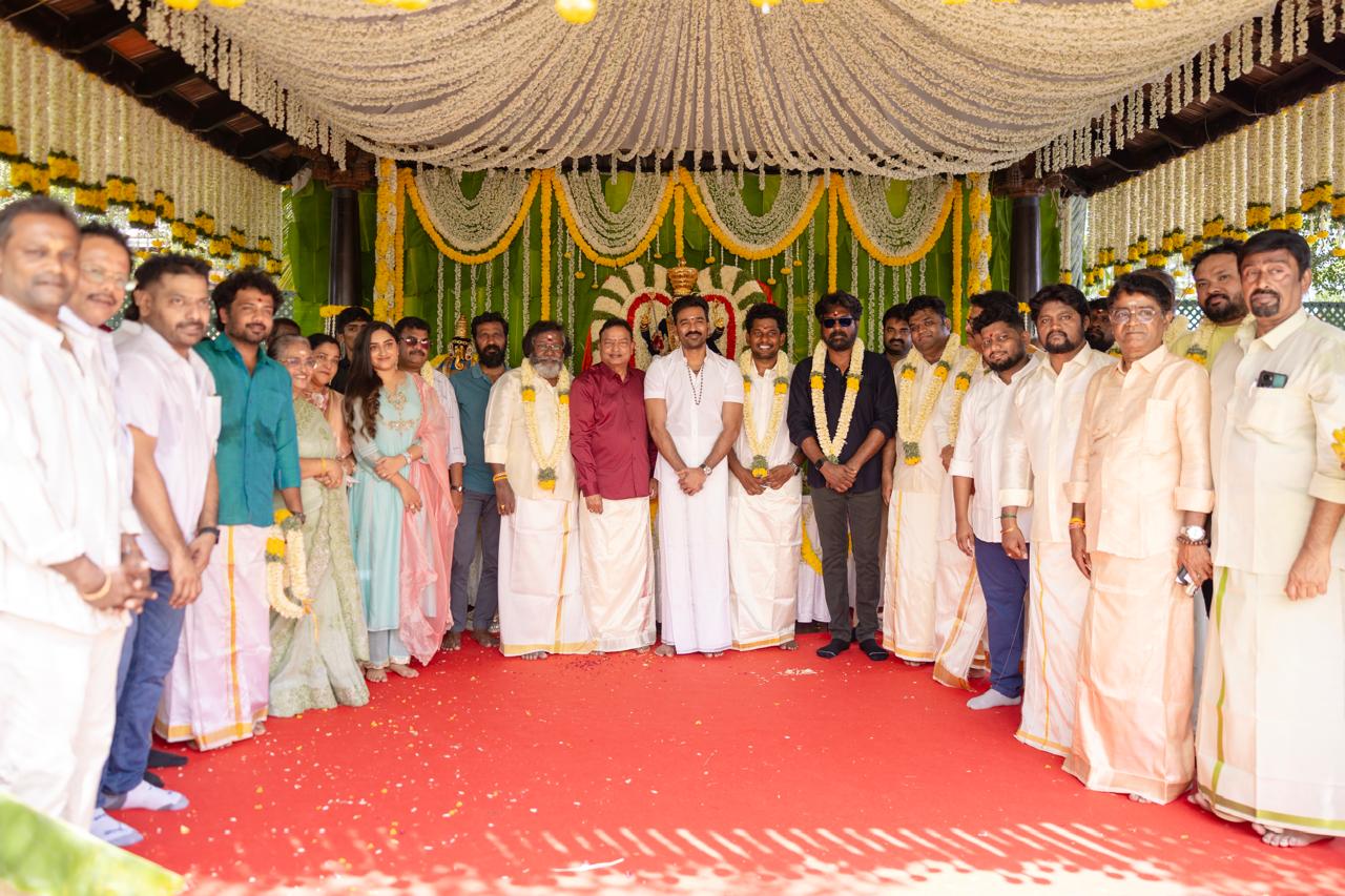 The D54 team uniting in tradition and hope at the pooja launch.