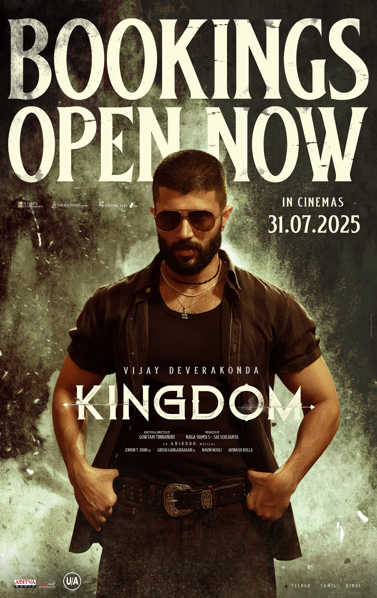 Kingdom movie advance bookings are now open; releasing in cinemas on 31st July 2025.