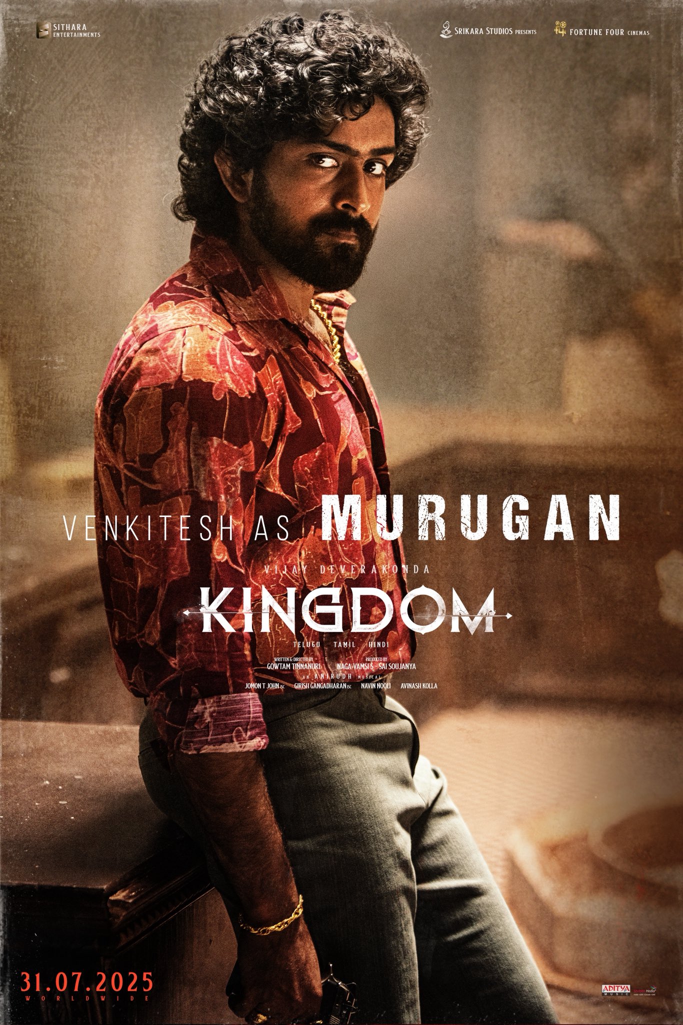 Official poster of Kingdom showcases Venkatesh in a powerful avatar as Murugan.