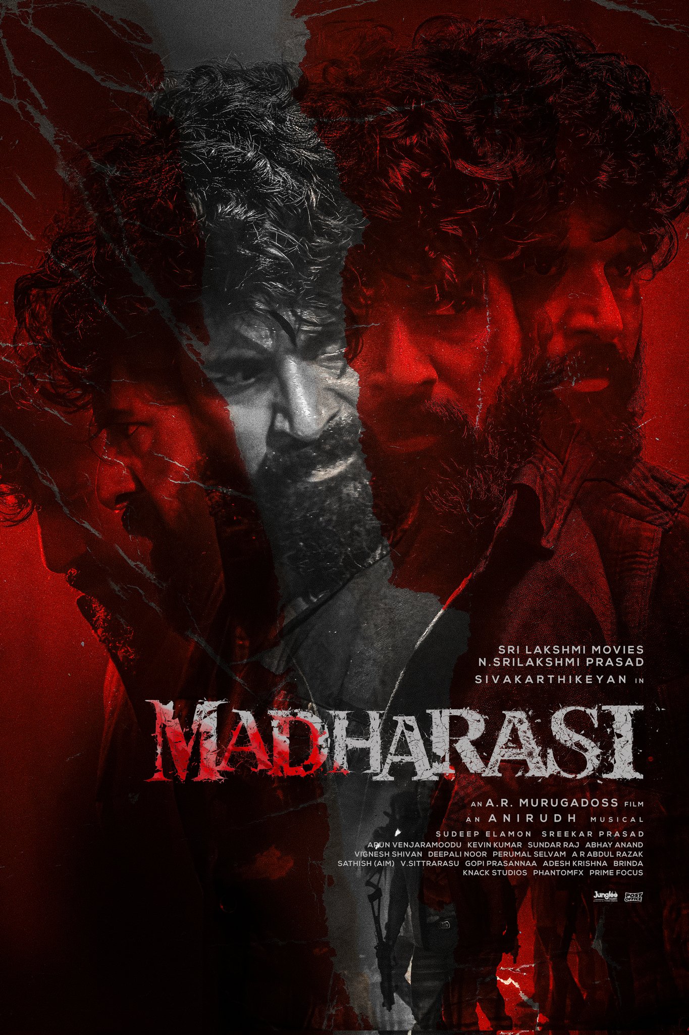 Another captivating poster from Madharasi highlights Sivakarthikeyan’s dynamic screen presence.