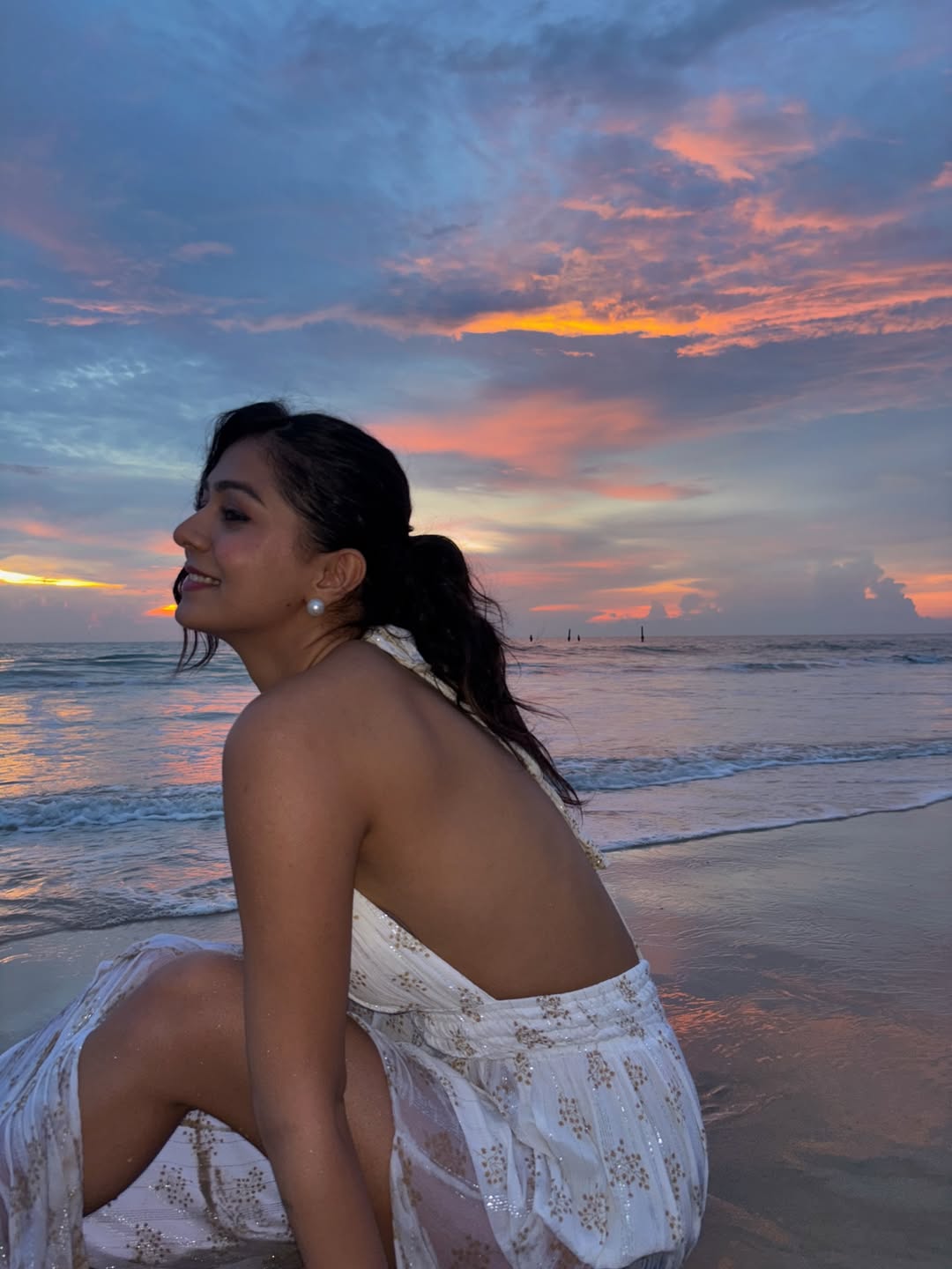 Rutvi Tiwari rocking beach vibes with a style so breezy, even the sunset is jealous of her glow!