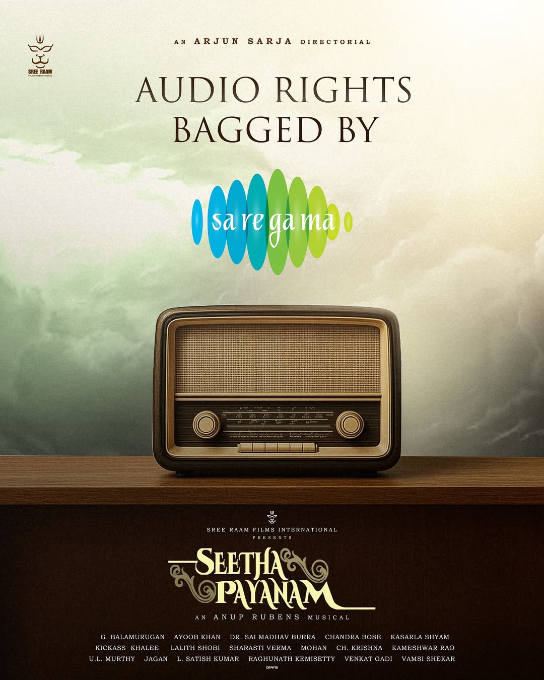 Saregama has acquired the audio rights for Seetha Payanam, adding to the film’s musical buzz.