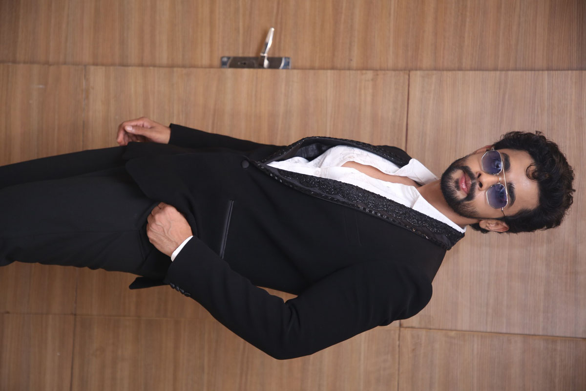 Gautham Krishna strikes a poised pose for the media