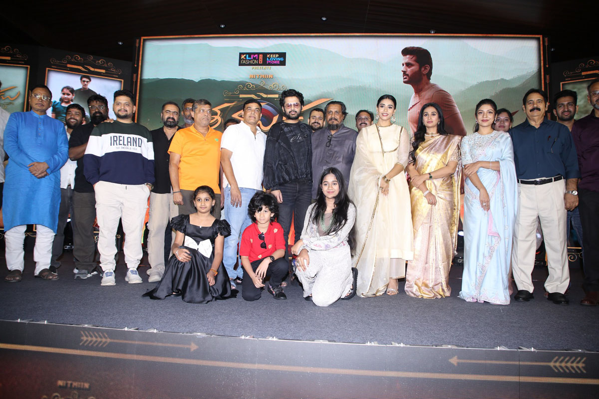 The cast and crew of Thammudu captured during an engaging media photoshoot