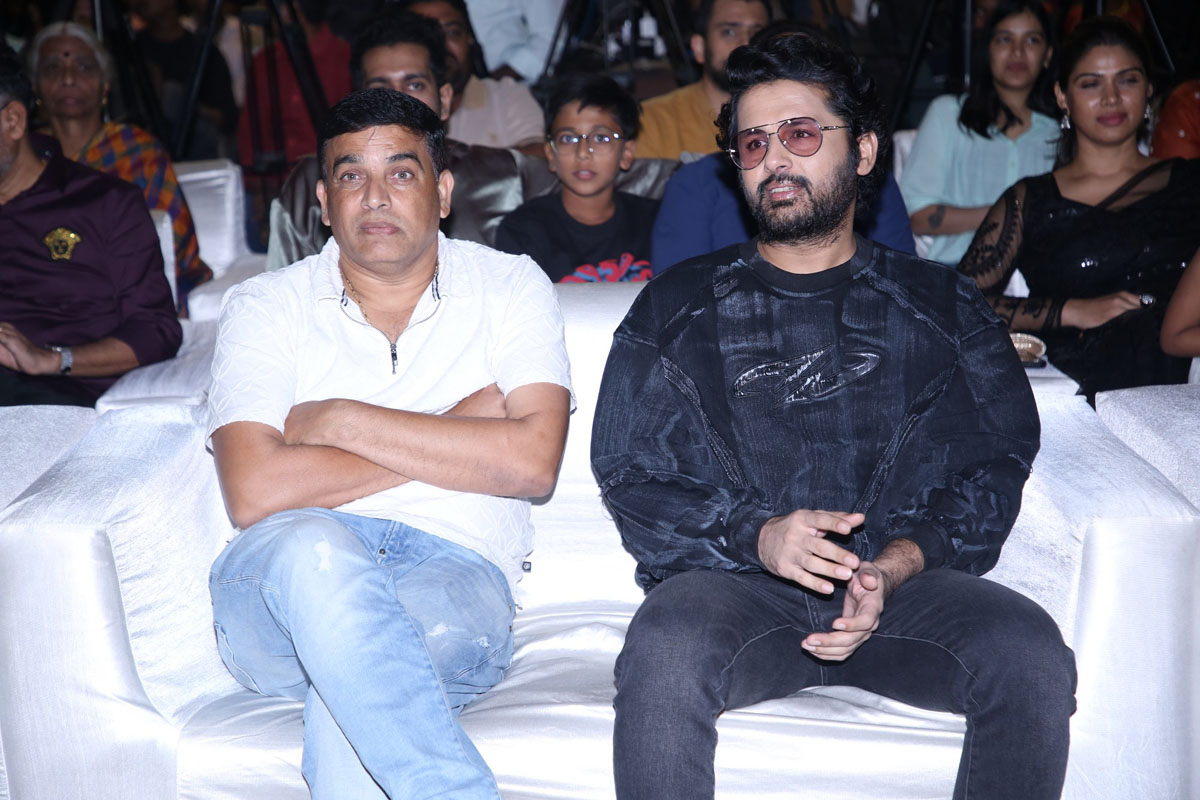 Producer Dil Raju spotted in deep conversation with Nithiin