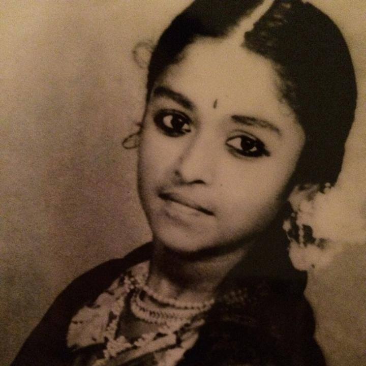 An endearing childhood photograph of B. Saroja Devi.